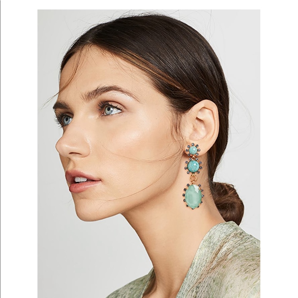 Turquoise Drop Statement Earrings - Women Jewelry Earrings